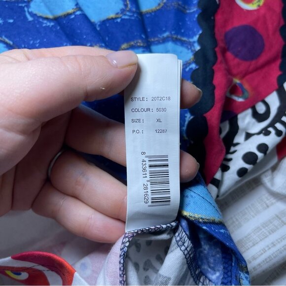 Desigual women's multi color cirque du soleil limited edition artsy t shirt in L - Picture 7 of 8